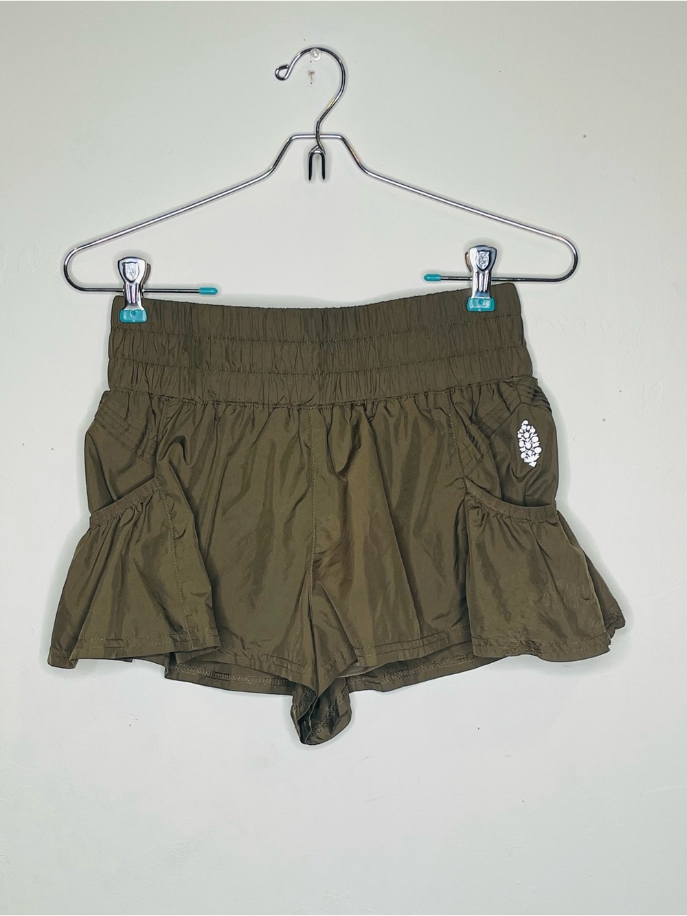 FP Movement Get Your Flirt On Olive Green Athletic Shorts XS